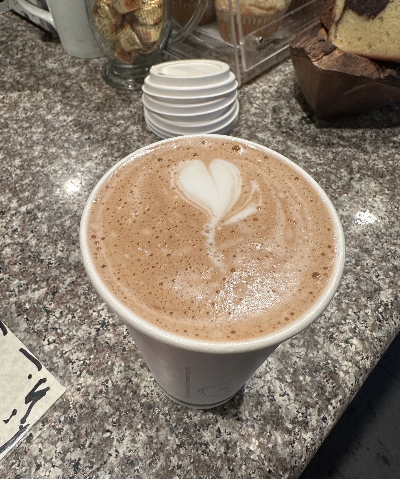 Peoples Coffee latte with heart art